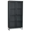 Rowico Schwarze Glasvitrine Everett 22